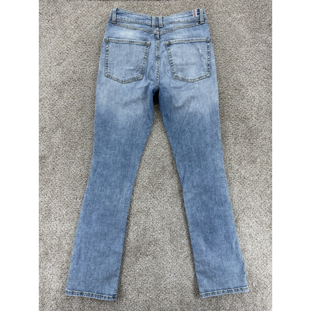 Morrison Bootcut Jeans Womens 29 Blue Rock-Star Stargazer Distressed Light Wash - Picture 2 of 14